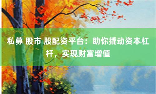 私募 股市 股配资平台:助你撬动资本杠杆,实现财富增值